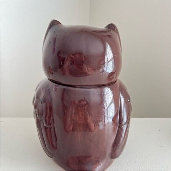 VTG 70's Style OWL Cookie Jar With OWL Plate Lot - Picture 8 of 12